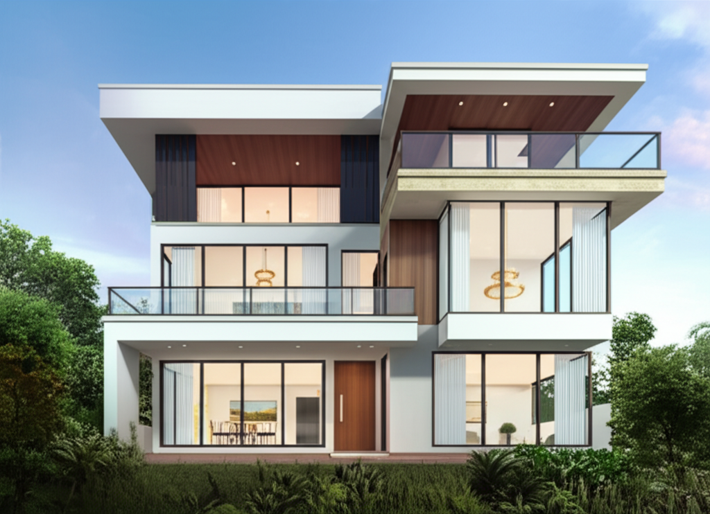 Modern residential building project